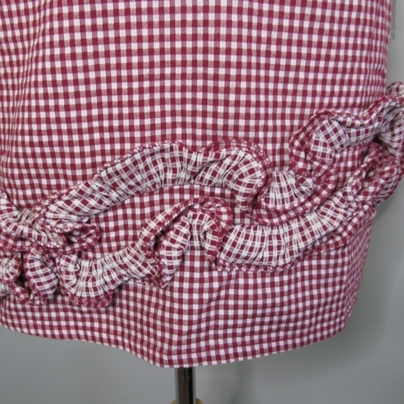 Lovers+ Friends  Ballard Mini Ruffle Check Print Skirt Red - Picture 4 of 12